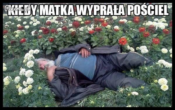 Kiedy matka wyprała pościel