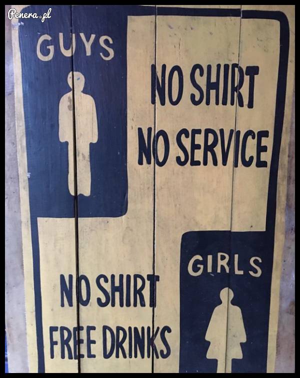 Panów bez koszulek  nie obsługujemy