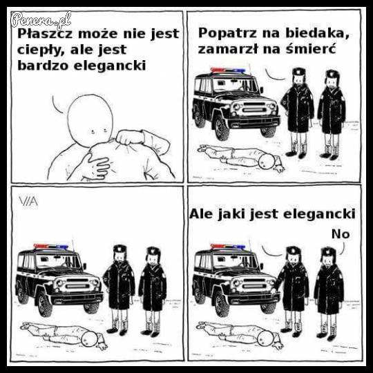 Płaszcz może nie jest ciepły ale bardzo elegancki