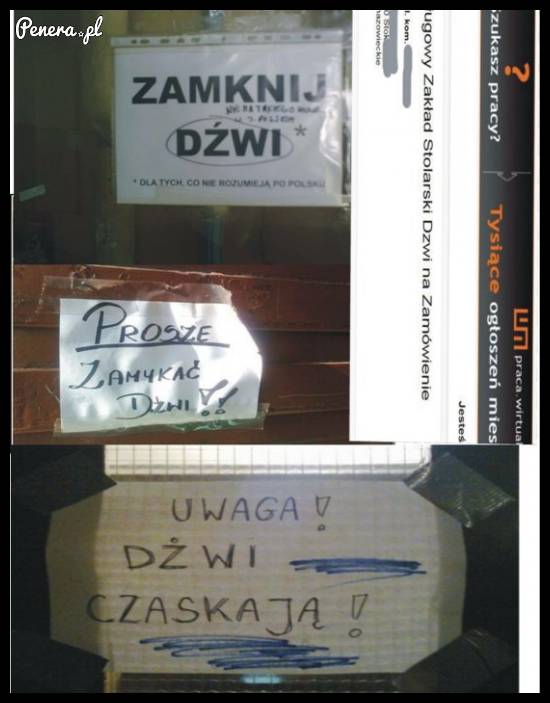 Polski język trudny język - zamknij dźwi!