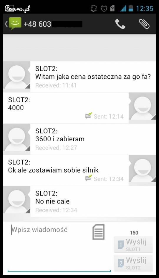 Tak się sprzedaje Golfa na olx