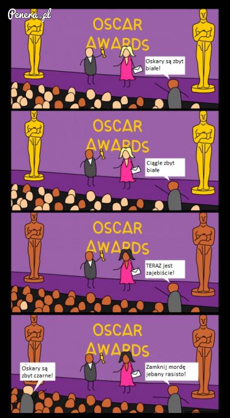 Tak właśnie wygląda rasizm na Oskarach