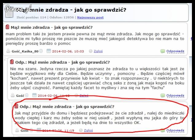 Test na zdradę! Zawsze działa! :D