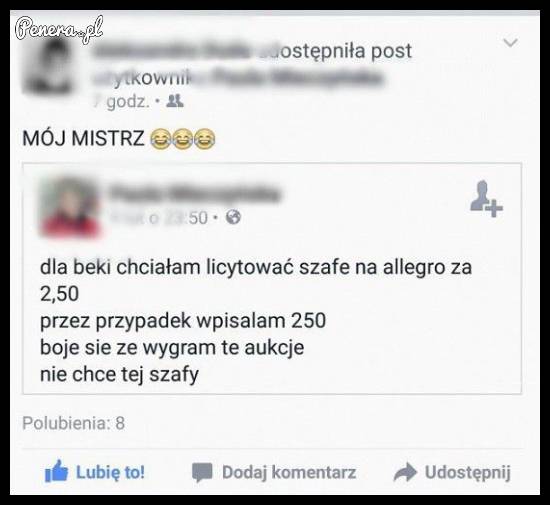 Typ licytował szafę dla jaj