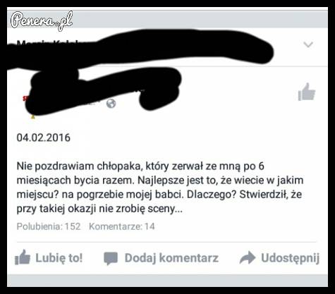 Wybrał idealną porę na zerwanie