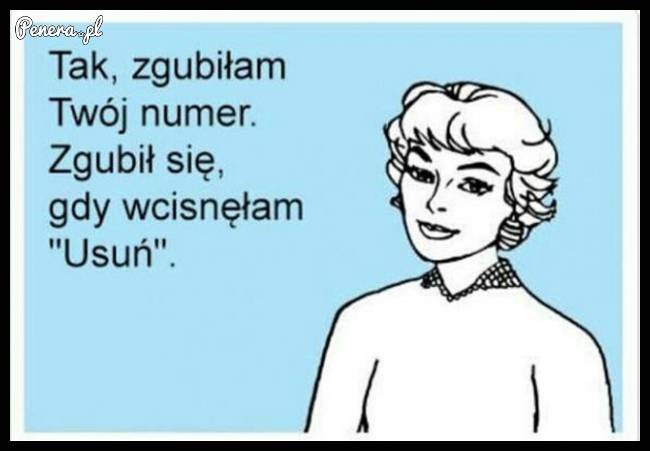 Zgubił mi się twój numer