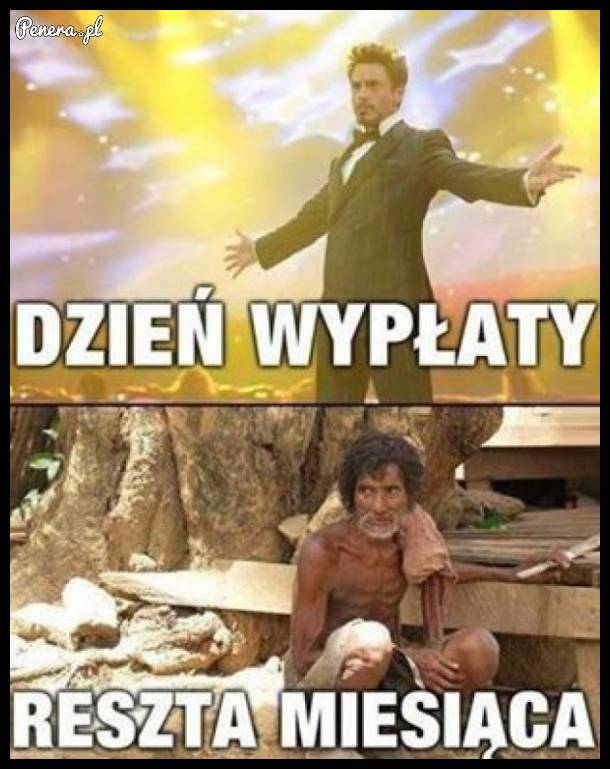 Dzień wypłaty kontra reszta miesiąca