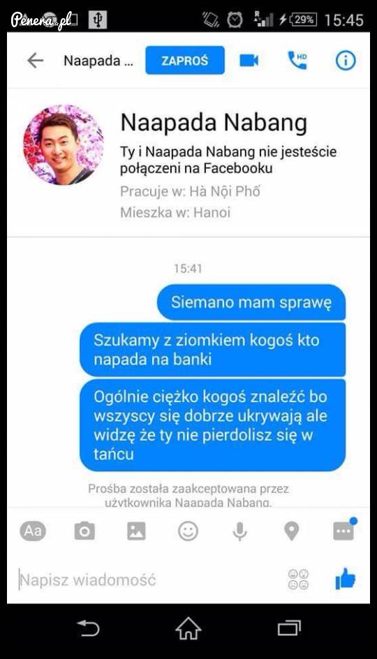 Gość który napada na banki!