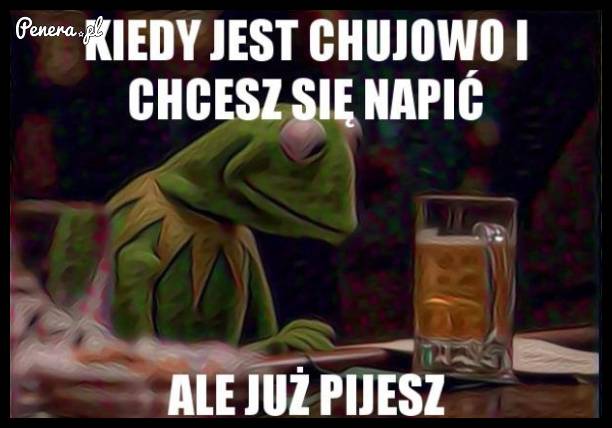 Kiedy chcesz jest ch*jowo i chcesz się napić