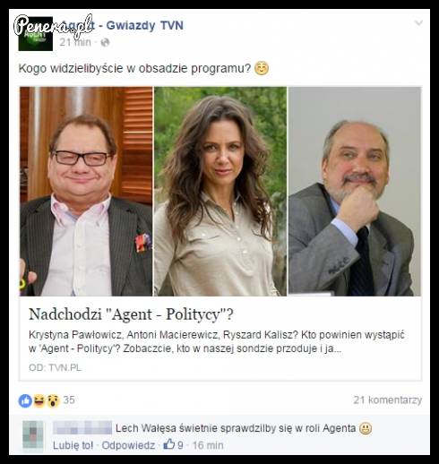 Kogo byście chcieli jako agenta?