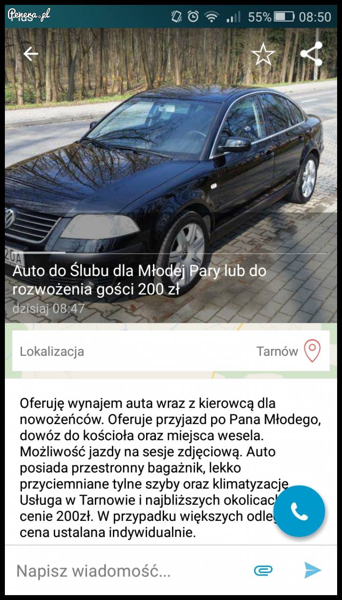 Niesamowite auto do ślubu pod wynajem