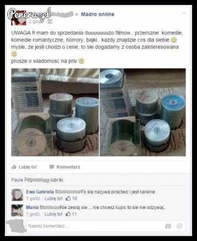 Sprzedam pirackie płyty