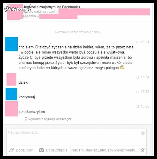 Tak ładnie chciał zagadać na dzień kobiet