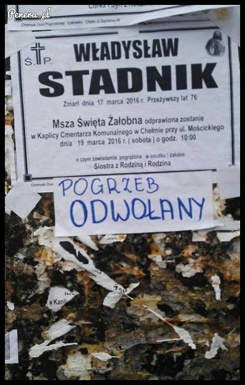 Tym razem pogrzeb odwołany