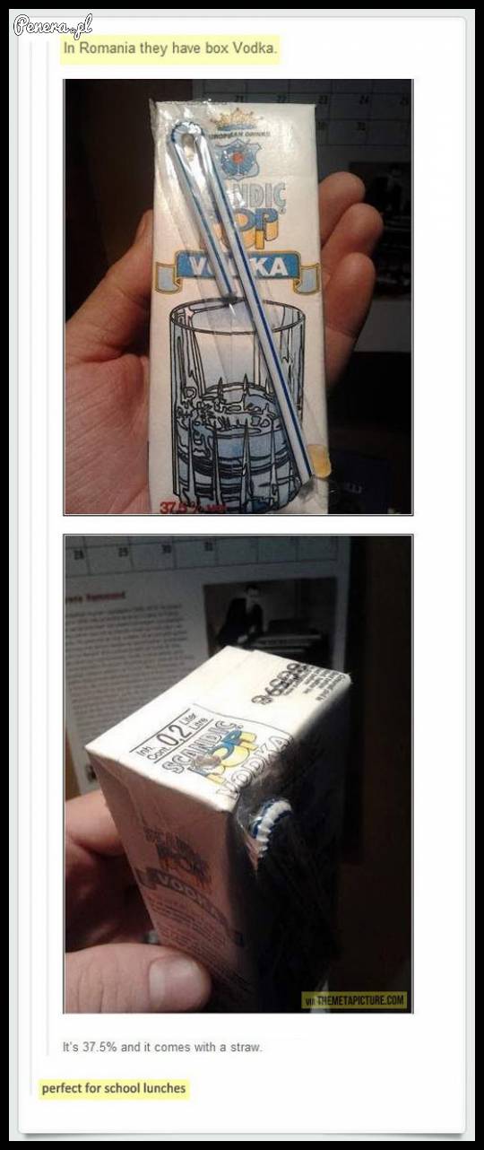 W Rumunii można kupić wódkę w kartoniku