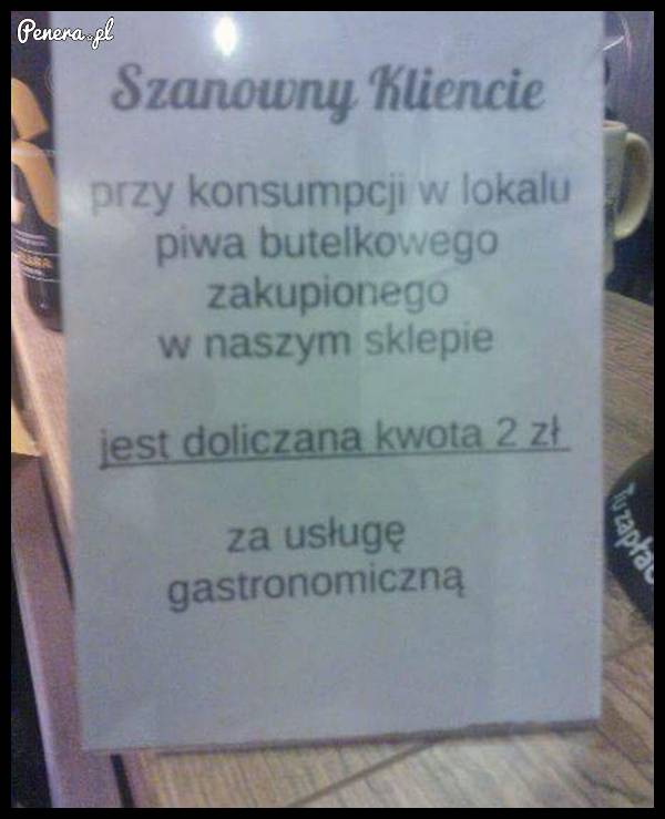 Jak walisz browar w sklepie to musisz dopłacić