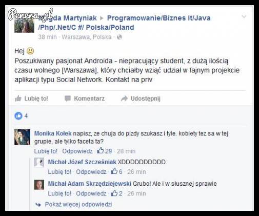 Pisz kobieto czego potrzebujesz