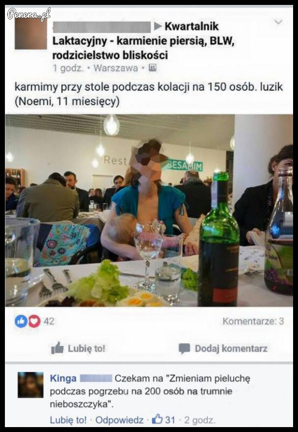 Pochwaliła się karmieniem piersią