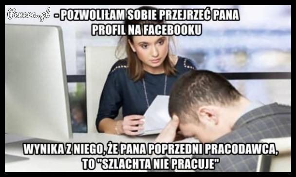 Szlachcic na rozmowie kwalifikacyjnej