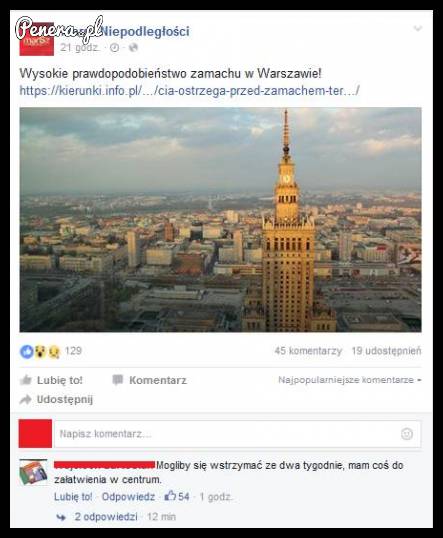 Wysokie zagrożenie terroryzmem