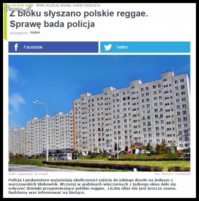 Z bloku słyszano polskie reggae