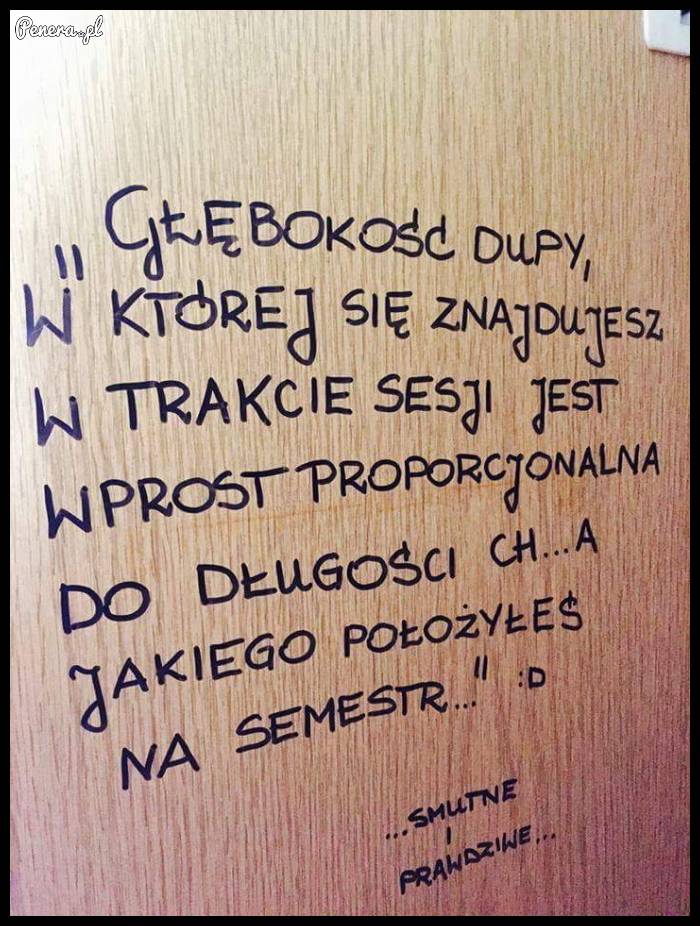 Z serii mądrości życiowe studentów