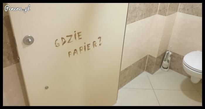 Zorientował się po skorzystaniu