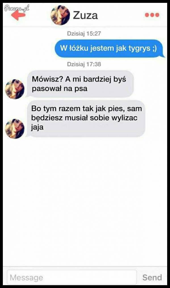 Chciał napisać jaki z niego kozak