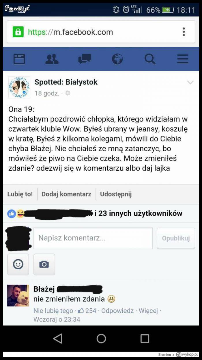 Chciała pozdrowić chłopaka do którego zarywała