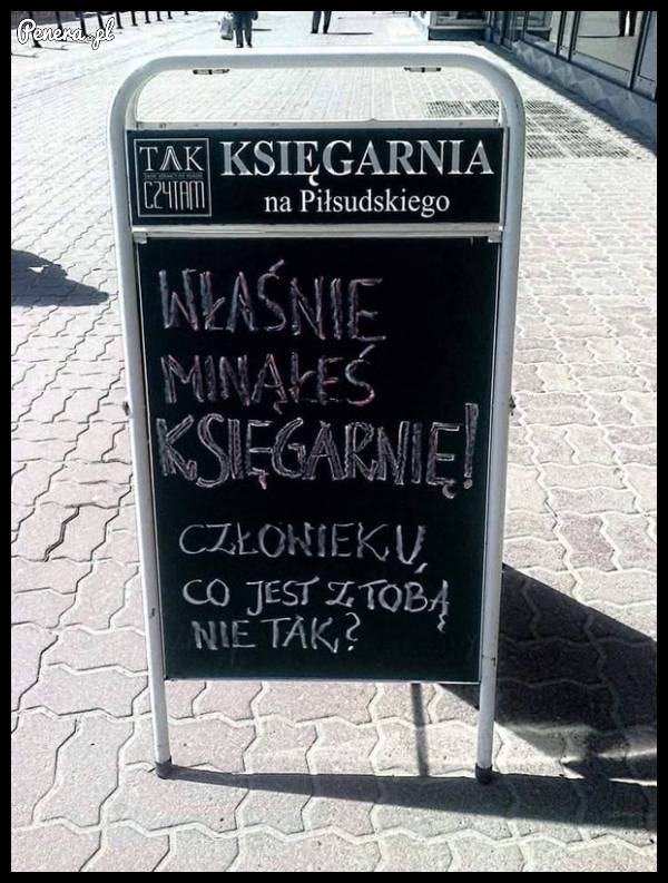 Dawno nie widziałem lepszej reklamy księgarni