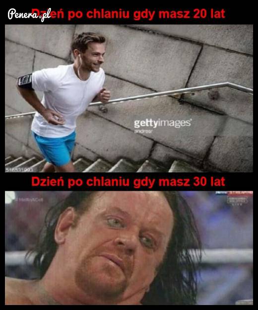 Dzień po chlaniu gdy masz 20 lat