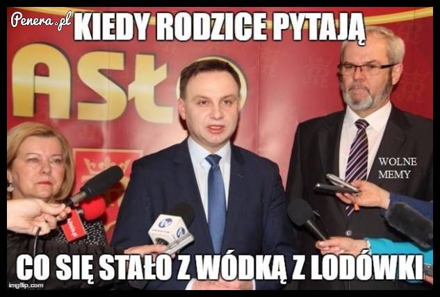 Kiedy rodzice pytają co się stało z wódką z lodówki