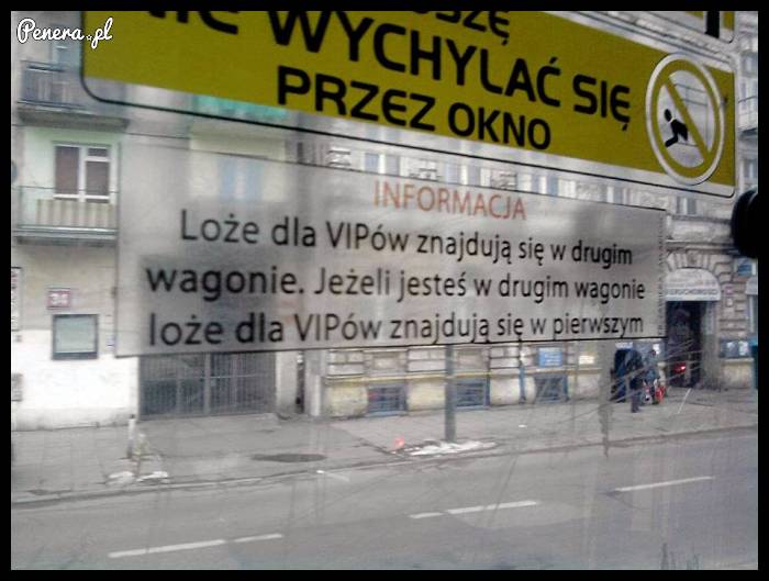 Loże specjalnie dla VIPów w tramwaju