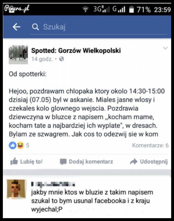 Piękna riposta na spotted