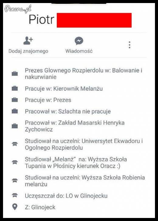 Piotr ma piękny życiorys