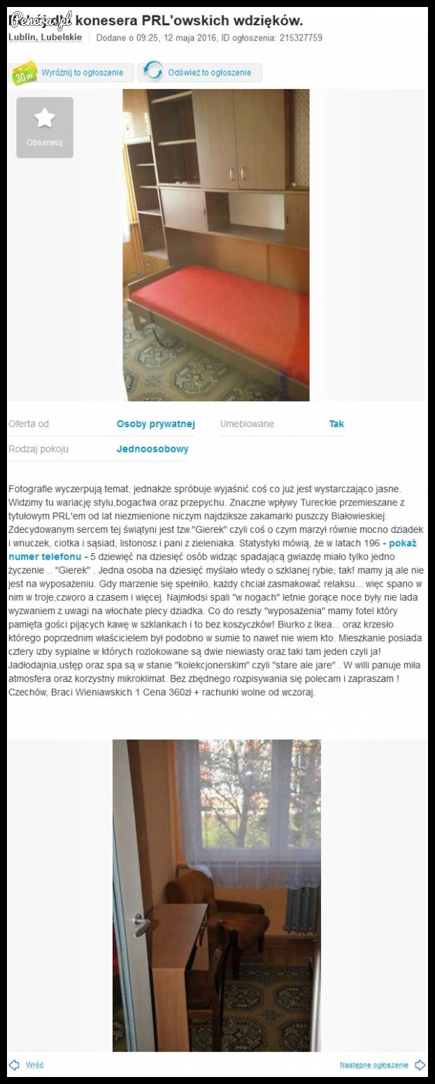 Pokój dla konesera PRL`owskich dźwięków