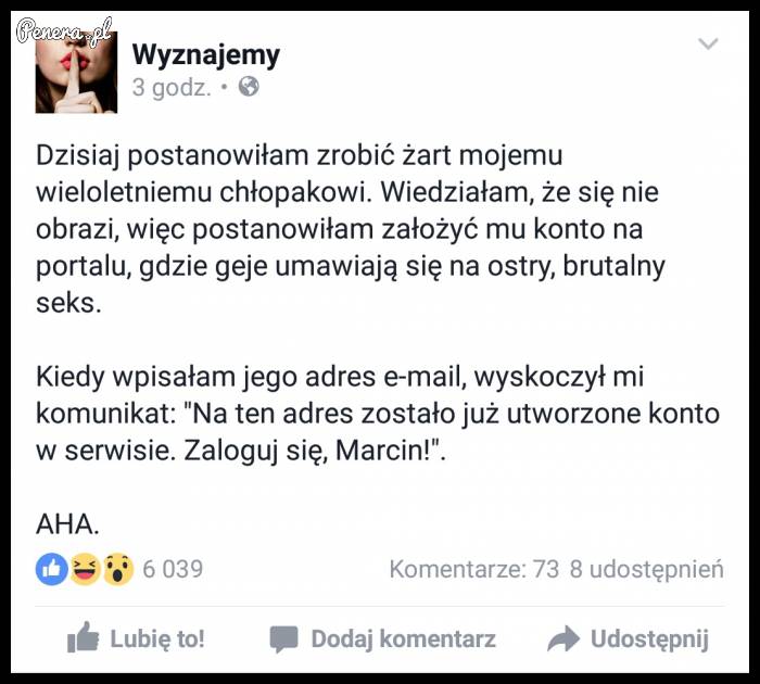 Postanowiła zrobić żart swojemu chłopakowi