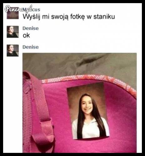 Wyślij mi swoją fotkę w staniku