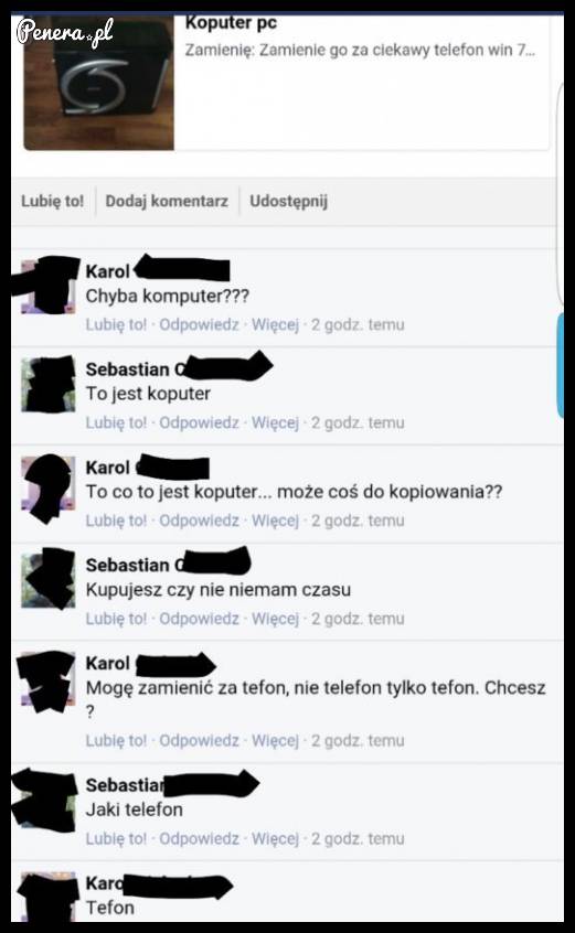 Zamienie koputer PC za ciekawy tefon