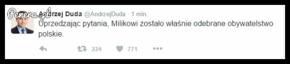 Andrzej Duda o Miliku