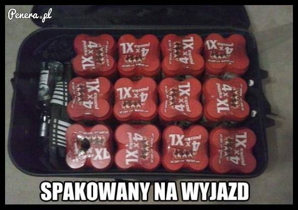 Jestem spakowany na wyjazd