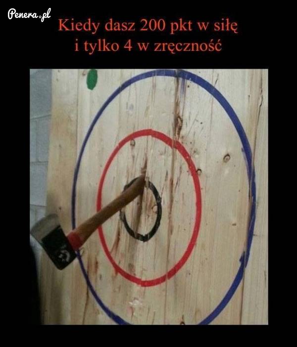 Kiedy dasz 200 punktów na siłę