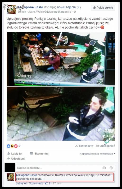 Kwiatek wpadł do torebki