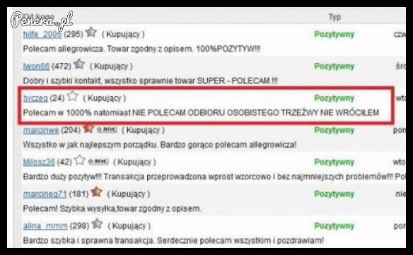 Nie polecam odbioru osobistego!