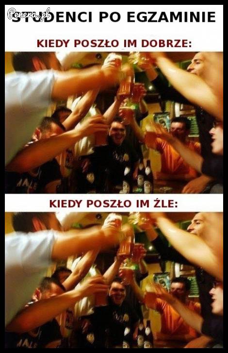 Studenci po egzaminie