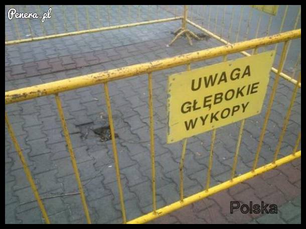 Uwaga głębokie wykopy