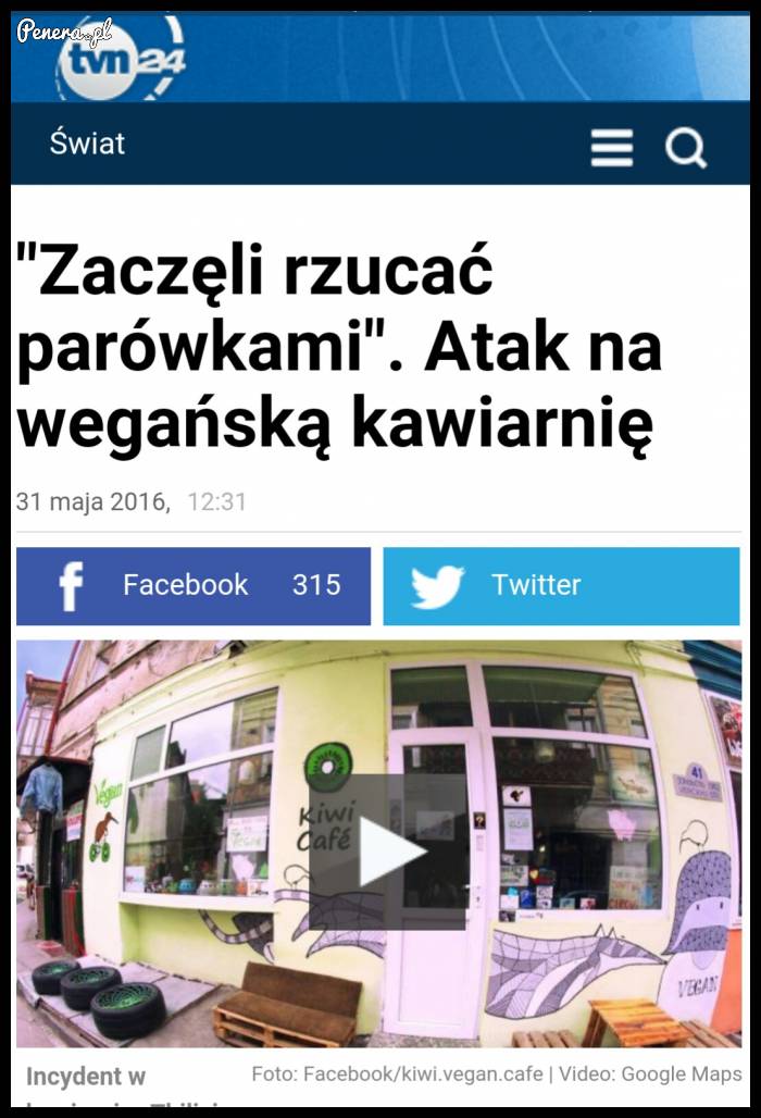 Zaczęli rzucać parówkami! Atak na wegańską restaurację