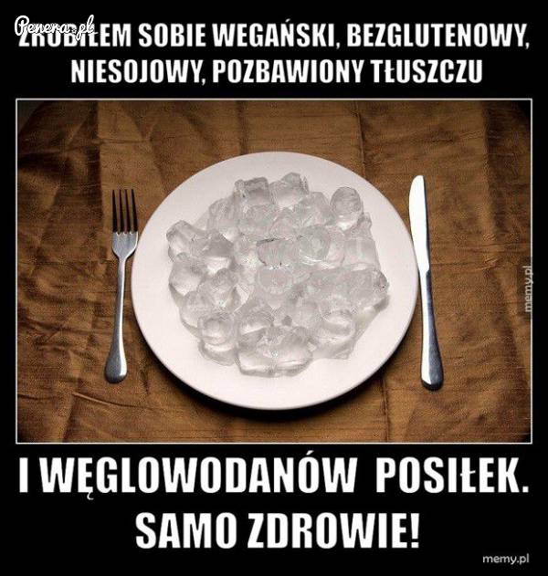 Zrobiłem sobie wegański bezglutenowy posiłek