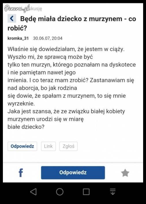 Będę miała dziecko z murzynem