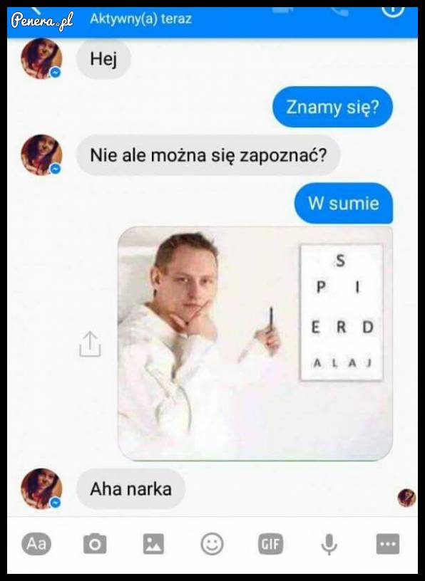 Dziewczyna chciała się zapoznać